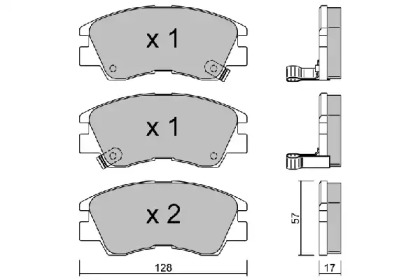 Комплект тормозных колодок (AISIN: BPMI-1906)